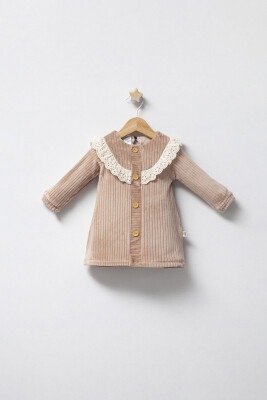 Wholesale Baby Girls Dress 6-24M Tongs 1028-3868 Бежевый меланж