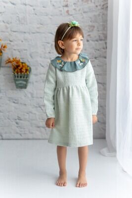 Wholesale Baby Girls Dress 6-48M Zeyland 1070-242M2DHG31 Мятно-зеленый