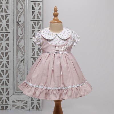 Wholesale Baby Girls Dress 9-24M Bombili 1004-6371 Пудра