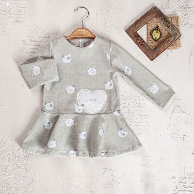 Wholesale Baby Girls Dress 9-24M Elayza 2023-2394 Зелёный 
