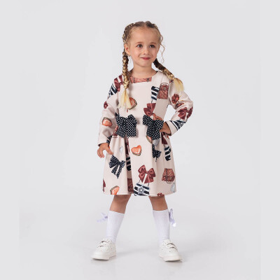 Wholesale Baby Girls Dress 9-24M Elayza 2023-2396 Бежевый 