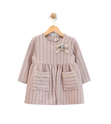 Wholesale Baby Girls Dress 9-24M Lilax 1049-6212 Пудра