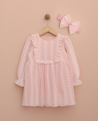 Wholesale Baby Girls Dress 9-24M Lilax 1049-6445 Пудра