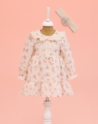 Wholesale Baby Girls Dress 9-24M Lilax 1049-6527 Лососевый цвет