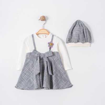 Wholesale Baby Girls Dress and Hat Set 9-24M Tofigo 2013-90222 Серый 