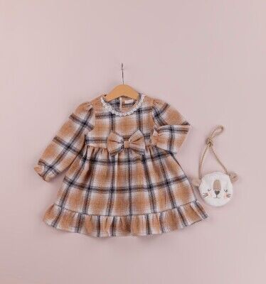 Wholesale Baby Girls Dress With Bag 1-4Y BabyRose 1002-4287 Бежевый 