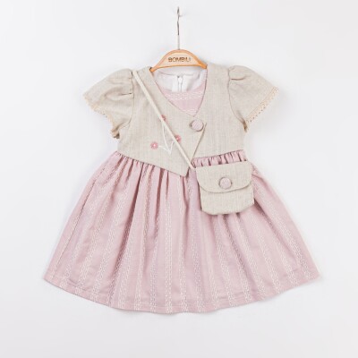 Wholesale Baby Girls Dress with Bag 9-24M Bombili 1004-6626 - 2