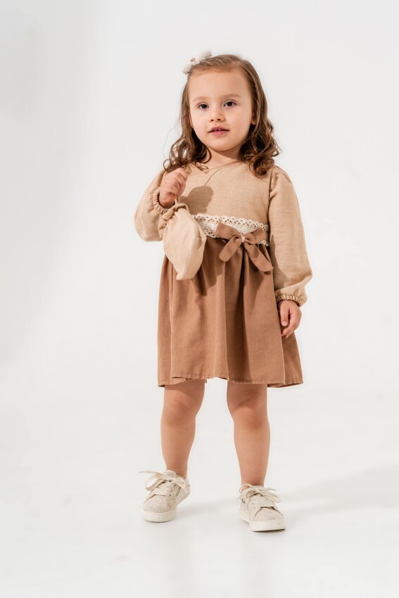 Wholesale Baby Girls Dress with Bag 9-24M Eray Kids 1044-6340 - 2