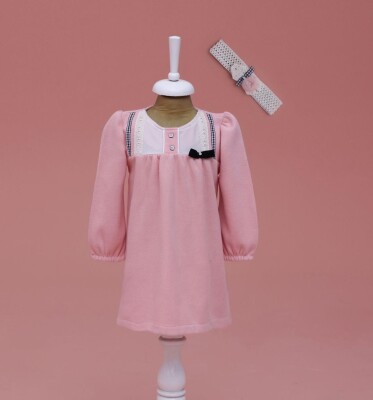 Wholesale Baby Girls Dress with Hairband 9-24m Lilax 1049-6593 - Lilax