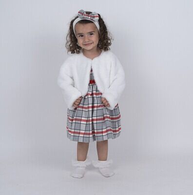 Wholesale Baby Girls Dress with Plush Vest 6-24M Serkon Baby&Kids 1084-M0552 - Serkon Baby&Kids