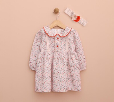 Wholesale Baby Girls Flower Printed Dress 6-18M Lilax 1049-6550 - 2