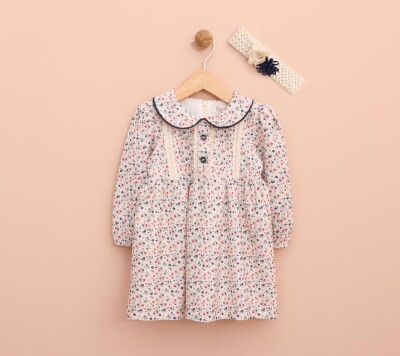 Wholesale Baby Girls Flower Printed Dress 6-18M Lilax 1049-6550 - 3