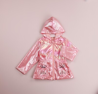 Wholesale Baby Girls Hooded Raincoat 9-24M BabyRose 1002-8425 Лососевый цвет