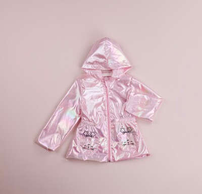 Wholesale Baby Girls Hooded Raincoat 9-24M BabyRose 1002-8425 Розовый 