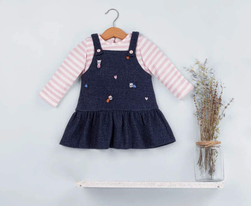 Wholesale Baby Girls Jumper Dress and Body 6-18M BabyRose 1002-4599 - 1