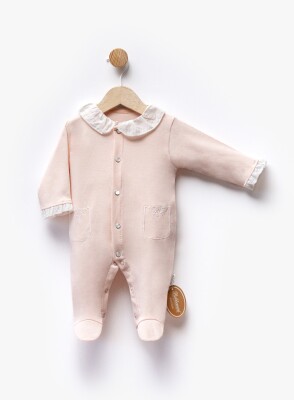 Wholesale Baby Girls Jumpsuit 0-6M Bebbemini 2065-BM-2344 Лососевый цвет