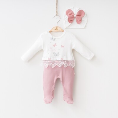 Wholesale Baby Girls Jumpsuit and Hat Set 0-9M Minizeyn 2014-3001 - Minizeyn (1)