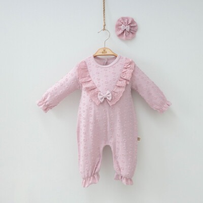 Wholesale Baby Girls Jumpsuit with Claps 3-9M Minizeyn 2014-3007 - Minizeyn (1)
