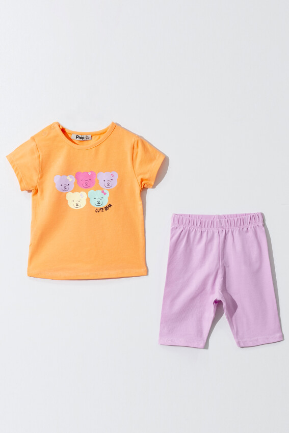 Wholesale Baby Girls Leggings and T-shirt Set 6-18M Piop 2055-003 - 4