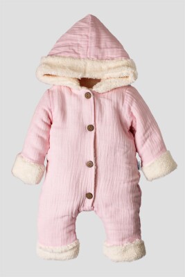 Wholesale Baby Girls Muslin Welsoft Jumpsuit 3-12M Kidexs 1026-40094 - 1