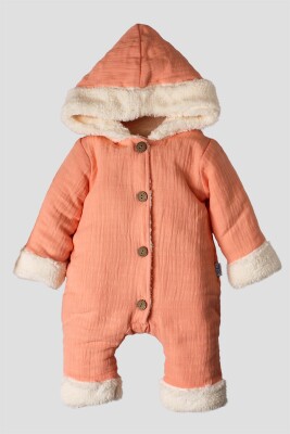 Wholesale Baby Girls Muslin Welsoft Jumpsuit 3-12M Kidexs 1026-40094 - 2