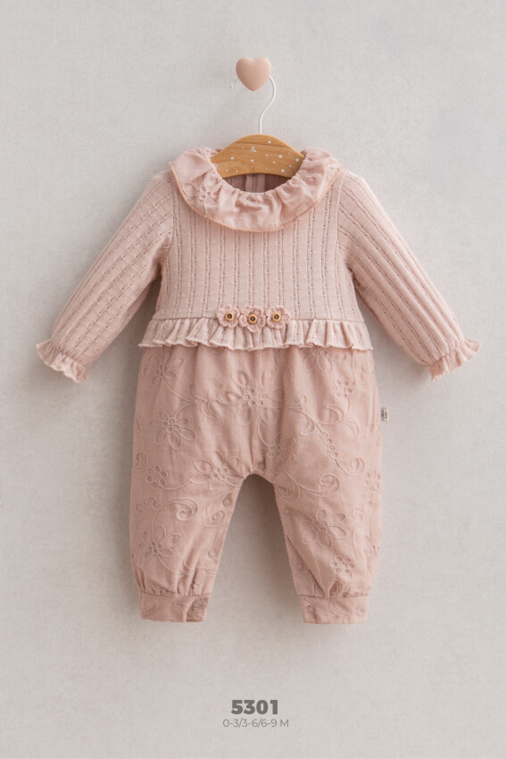 Wholesale Baby Girls Newborn Jumpsuit 1-6M Tongs 1028-5301 - 1