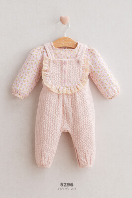 Wholesale Baby Girls Newborn Jumpsuit 3-9M Tongs 1028-5296 Розовый 