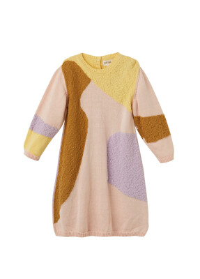Wholesale Baby Girls Organic Cotton Dress 6-36M Patique 1061-21139 - Uludağ Triko (1)