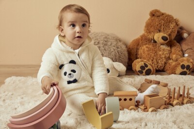Wholesale Baby Girls Organic Cotton Welsoft Rompers 3-18M Patique 1061-21164 - Uludağ Triko