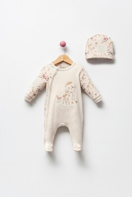 Wholesale Baby Girls Organic Jumpsuit with Hat Bubbles 2040-3121-1 - Bubbles