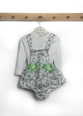 Wholesale Baby Girls Overalls and Body Set 6-18M Babymuz 2009-5064 - 1