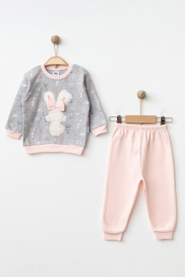 Wholesale Baby Girls Pajama Set 9-18M Hoppidik 2017-2202 Лососевый цвет