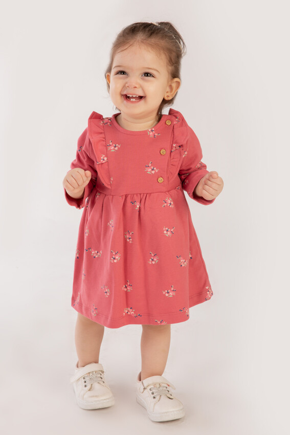 Wholesale Baby Girls Patterned Dress 6-18M Tuffy 1099-01019 - 5