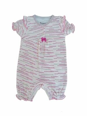 Wholesale Baby Girls Patterned Rompers 6-18M Tomuycuk 1074-25259 Пыльная роза