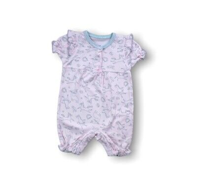 Wholesale Baby Girls Patterned Rompers 6-18M Tomuycuk 1074-25259 Лососевый цвет