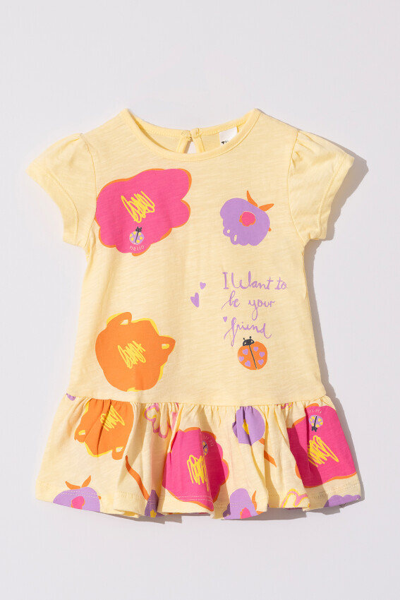 Wholesale Baby Girls Printed Dress 6-18M Tuffy 1099-1212 - 2