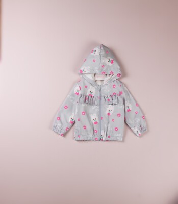 Wholesale Baby Girls Printed Raincoat 9-24M BabyRose 1002-8428 Серый 