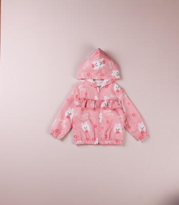 Wholesale Baby Girls Printed Raincoat 9-24M BabyRose 1002-8428 Розовый 