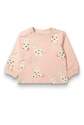 Wholesale Baby Girls Printed Sweatshirt 6-18M Tuffy 1099-0417 - Tuffy (1)