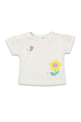 Wholesale Baby Girls Printed T-shirt 6-18M Tuffy 1099-9006 Экрю