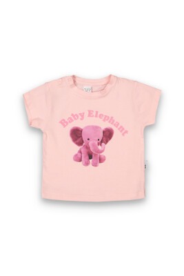 Wholesale Baby Girls Printed T-shirt 6-18M Tuffy 1099-9011 Светло- розовый 