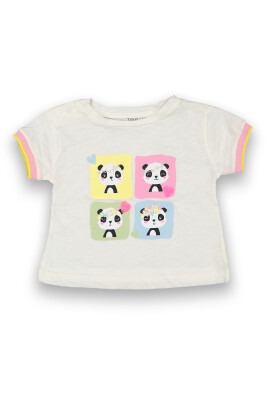 Wholesale Baby Girls Printed T-Shirt 6-18M Tuffy 1099-9017 Экрю