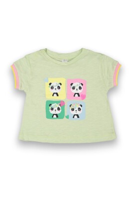 Wholesale Baby Girls Printed T-Shirt 6-18M Tuffy 1099-9017 Серо-зелёный цвет