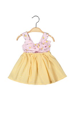 Wholesale Baby Girls Striped Dress 6-18M Boncuk Bebe 1006-6091 Светло- розовый 