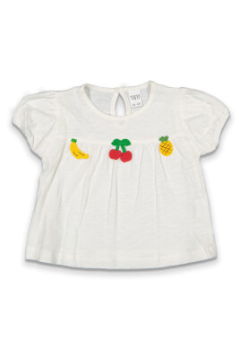 Wholesale Baby Girls T-shirt 6-18M Tuffy 1099-1916 Экрю