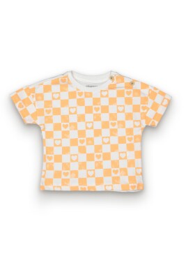 Wholesale Baby Girls T-shirt 6-24M Divonette 1023-1727-1 Оранжевый 