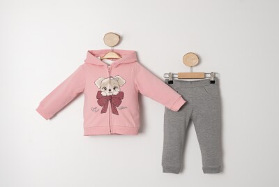 Wholesale Baby Girls Tracksuit Set 9-24M Sani 1068-10021 Sani 1068-10021 Светло- розовый 