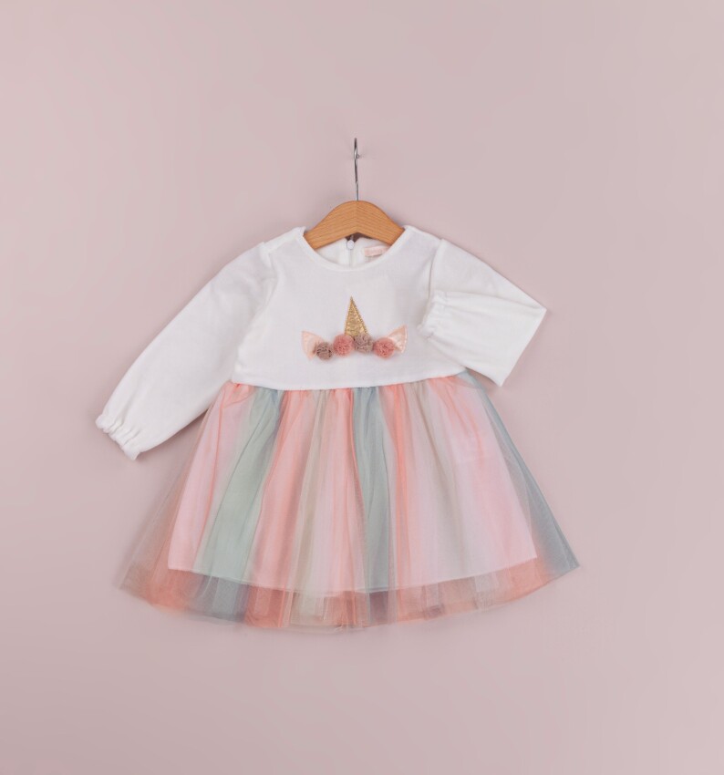 Wholesale Baby Girls Tulle Unicorn Dress 9-24M BabyRose 1002-4325 - 2