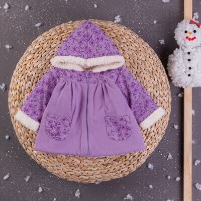Wholesale Baby Girls Welsoft Cardigan With Hoodie 6-24M BabyZ 1097-5765 - 2