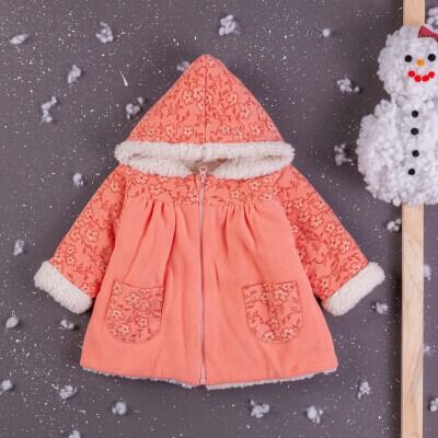 Wholesale Baby Girls Welsoft Cardigan With Hoodie 6-24M BabyZ 1097-5765 - 3